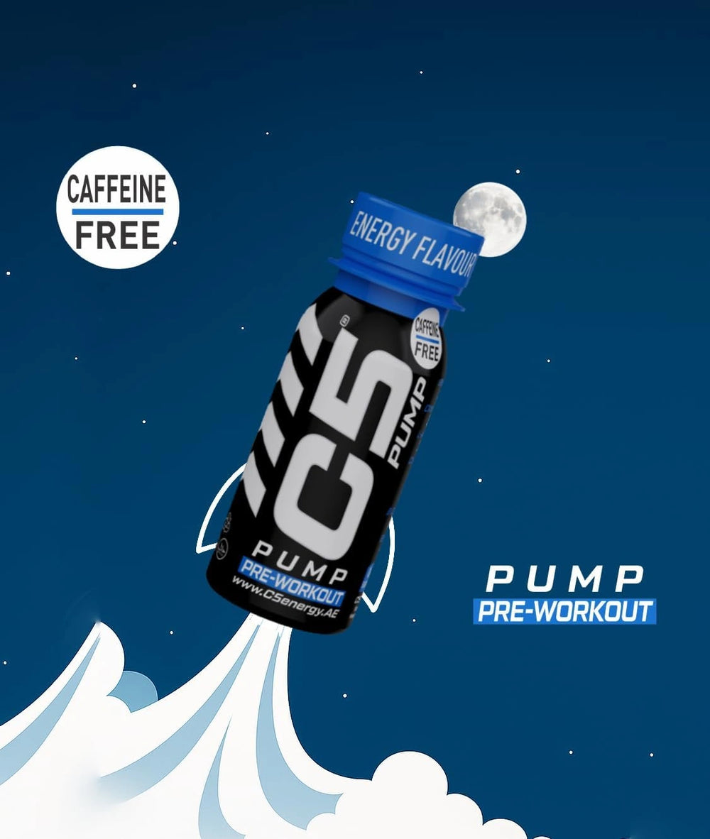 C5 PUMP Shot Pre-Workout, Caffeine-Free (Pack of 12)