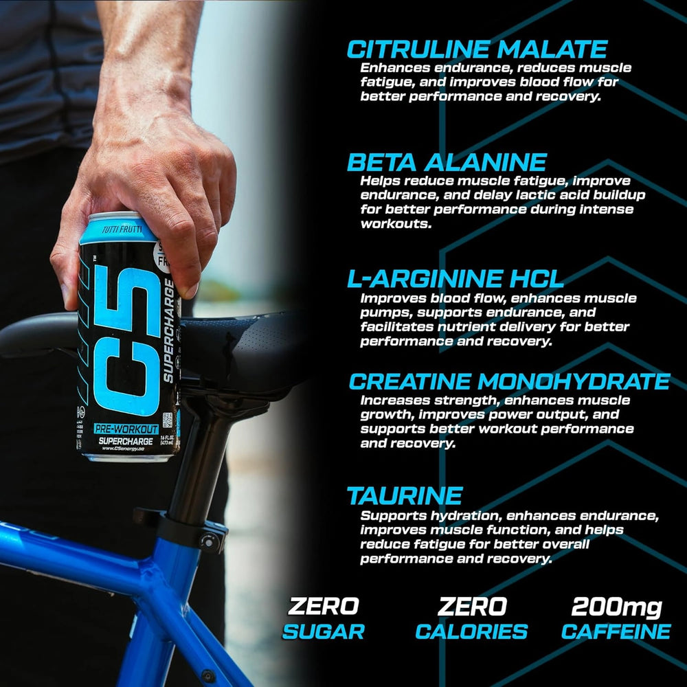C5 Drink Supercharge Tutti Fruity Pre Workout