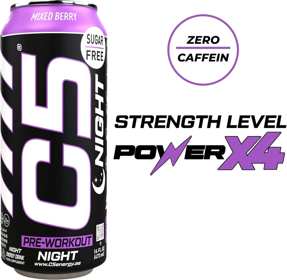C5 Night Pre-Workout Energy Drink: Your Zero-Calorie Training Partner