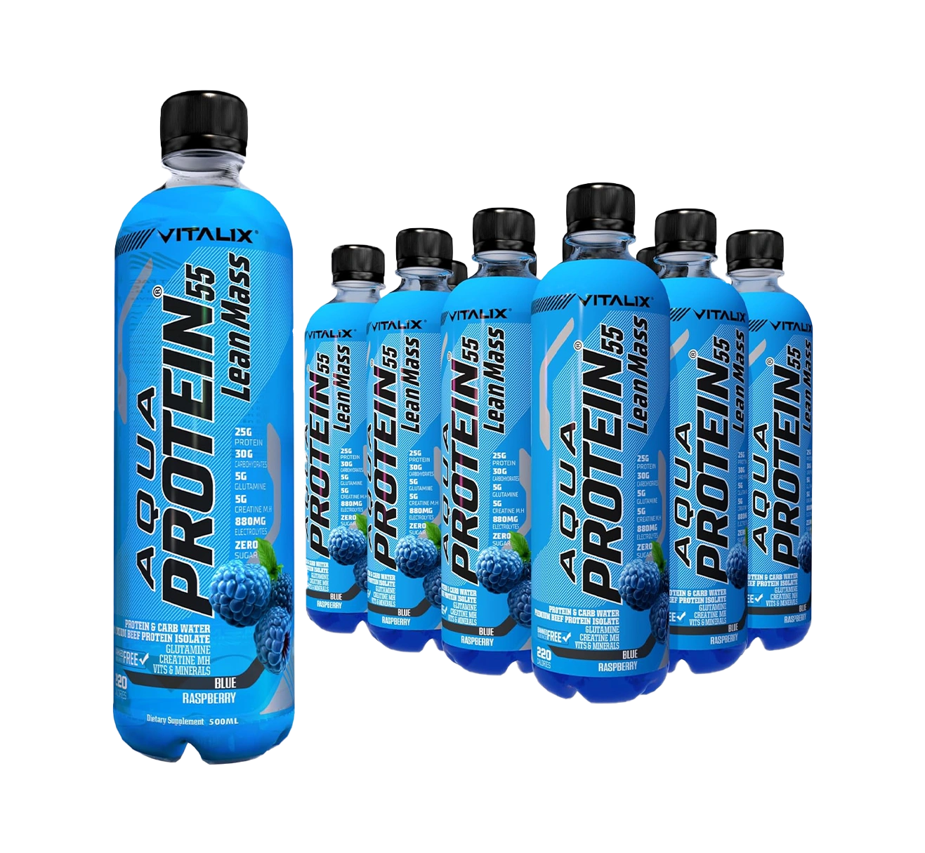 Aqua Protein 55 Lean Mass  Post Workout Drink - Blue Rasspberry
