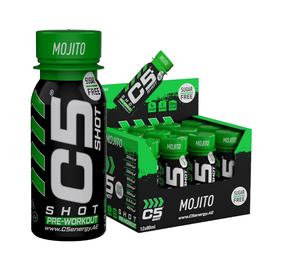 C5 SHOT Pre-Workout Drink | 80ml Liquid Shot | 200mg Caffeine - Mojito