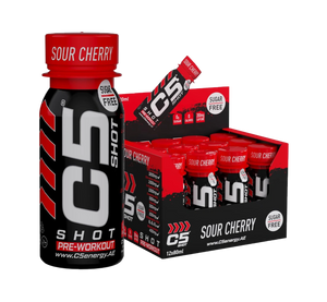 C5 SHOT Pre-Workout Drink | 80ml Liquid Shot | 200mg Caffeine - Sour Cherry