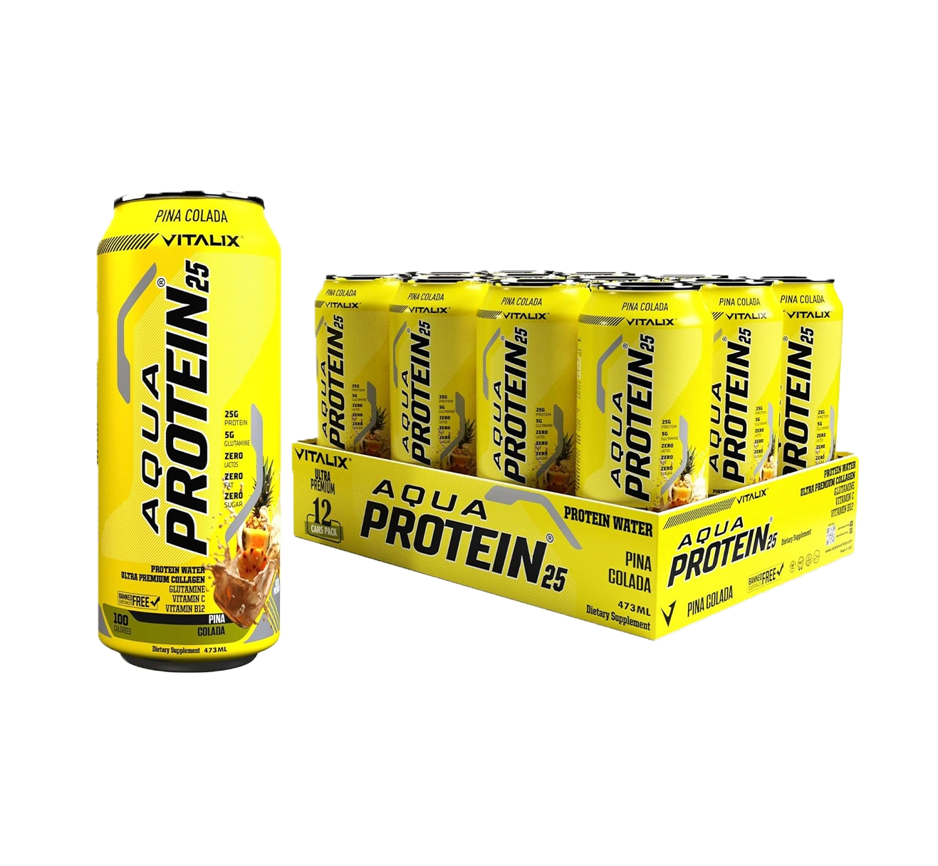 VITALIX Aqua Protein 25 Protein Water - Pina Colada
