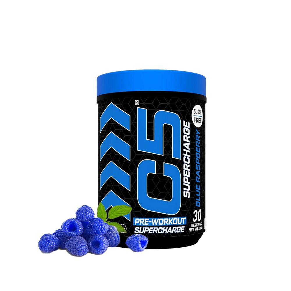 C5 Supercharge Pre Workout Powder Blue Raspberry