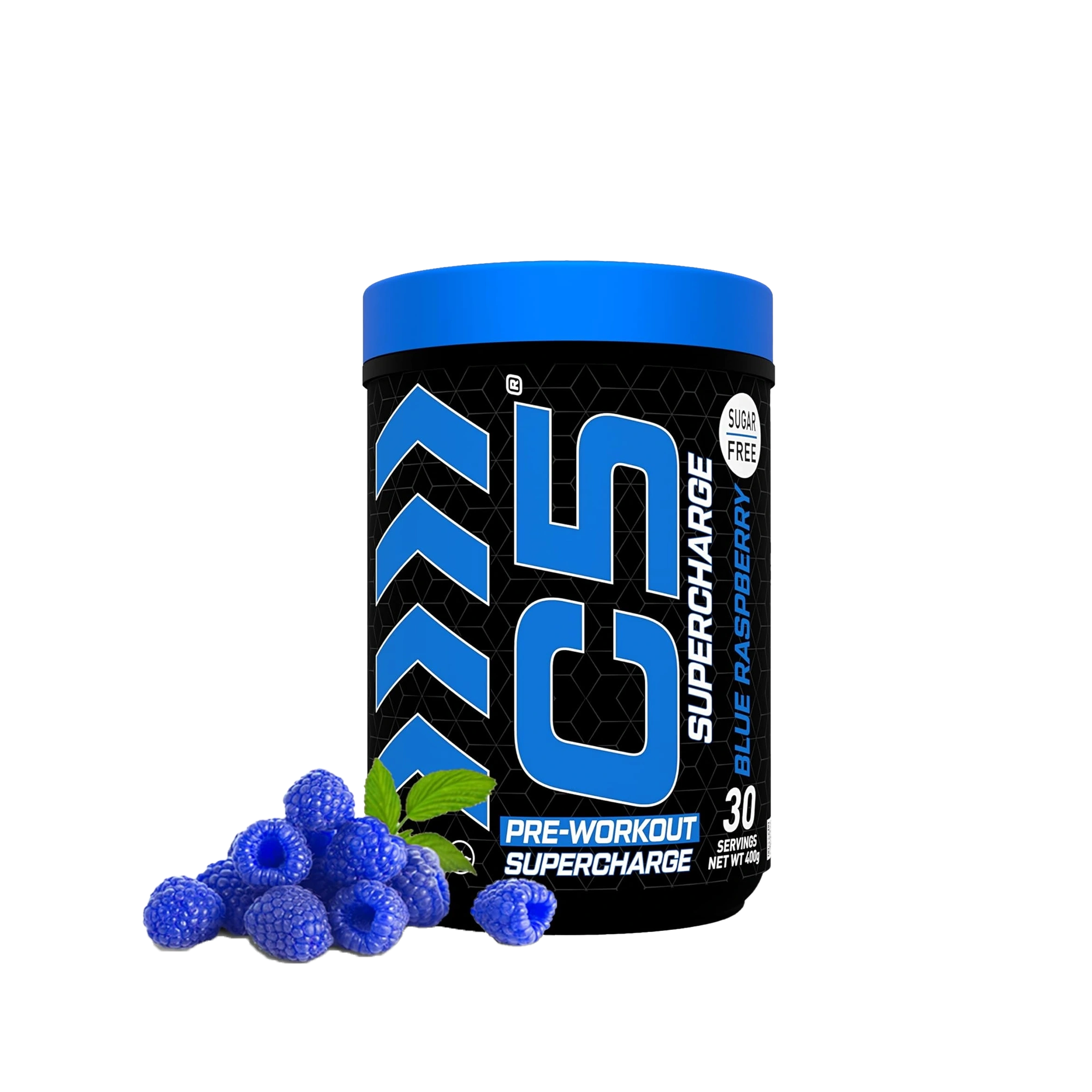 C5 Supercharge Pre Workout Powder Blue Raspberry