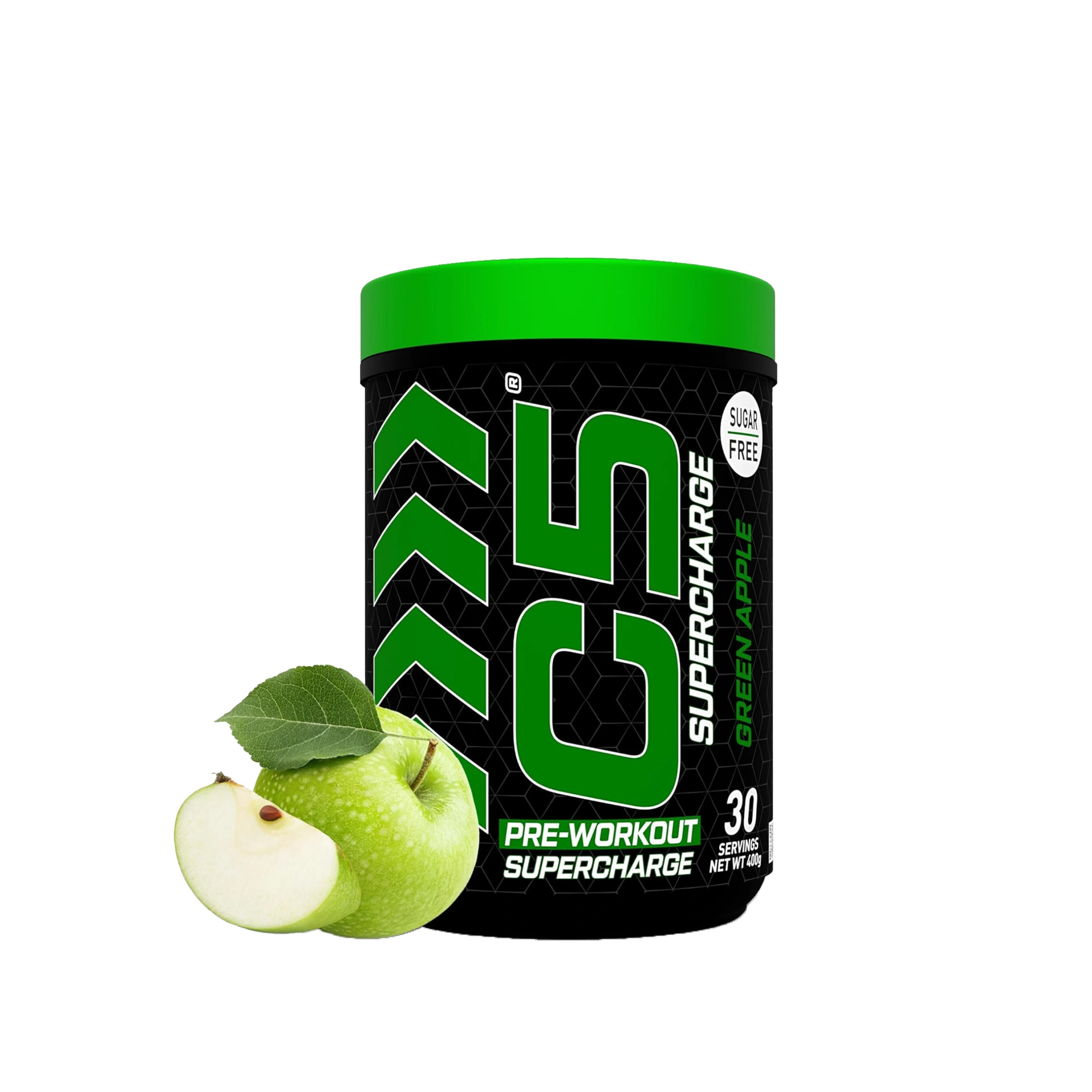 C5 Supercharge Pre Workout Powder Green Apple