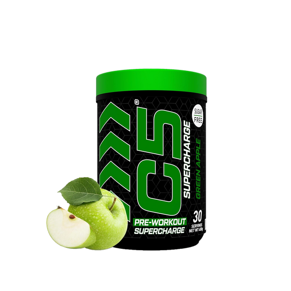 C5 Supercharge Pre Workout Powder Green Apple