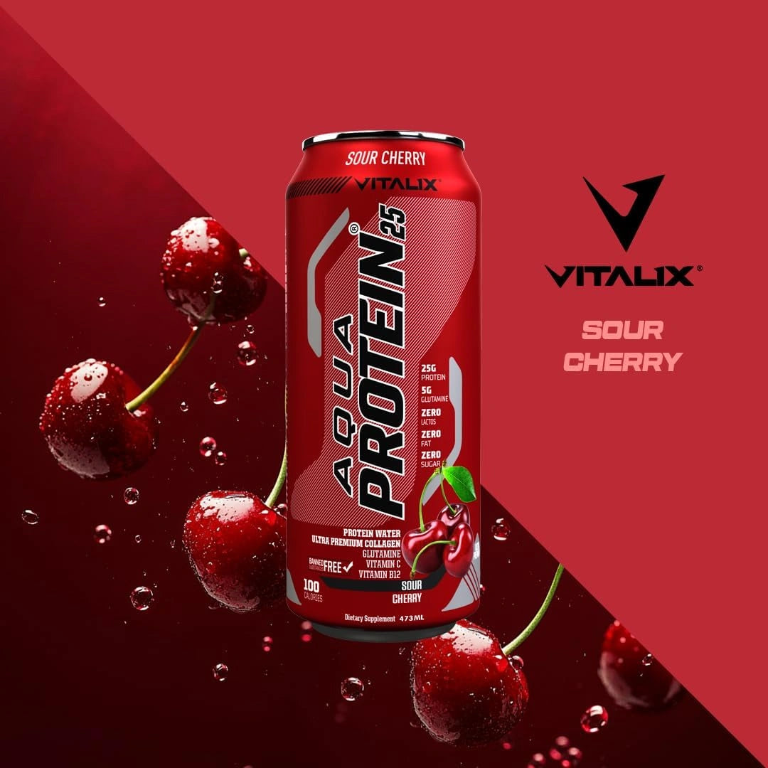 VITALIX Aqua Protein 25 Protein Water - Sour Cherry - Ultramade