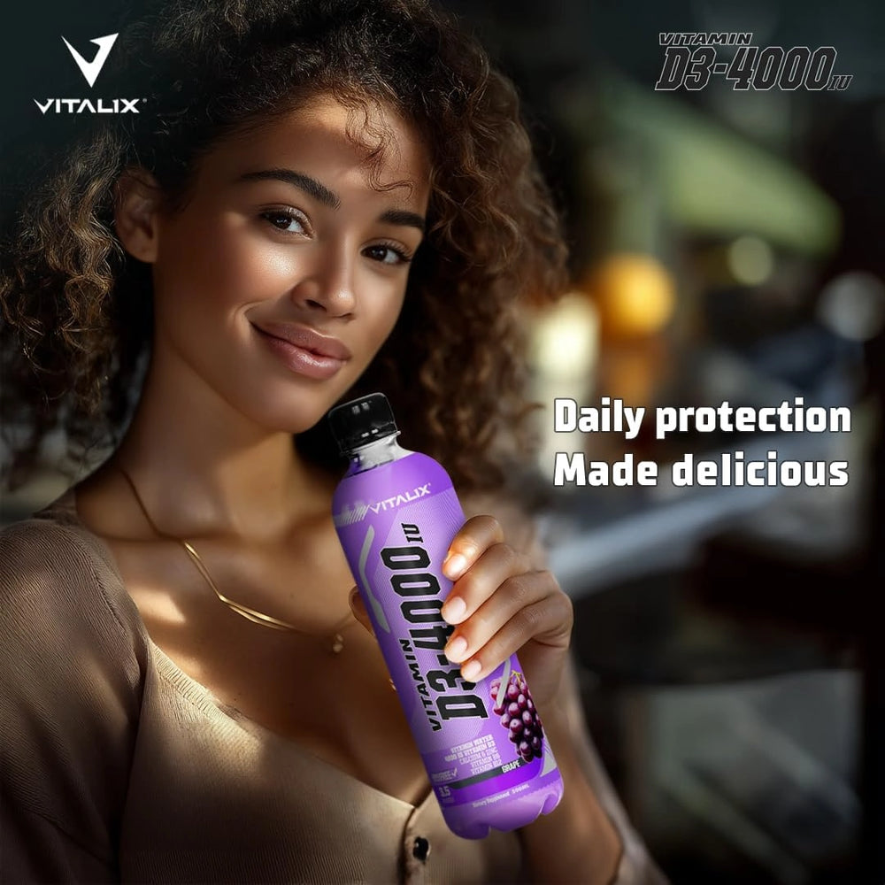 Vitamin D3-4000 Vitamin Water, Zero Sugar - Grape