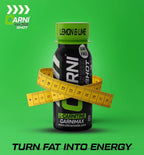 Carni Shot L-Carnitine Sugar-Free Lemon & Lime Pack of 12 - Ultramade