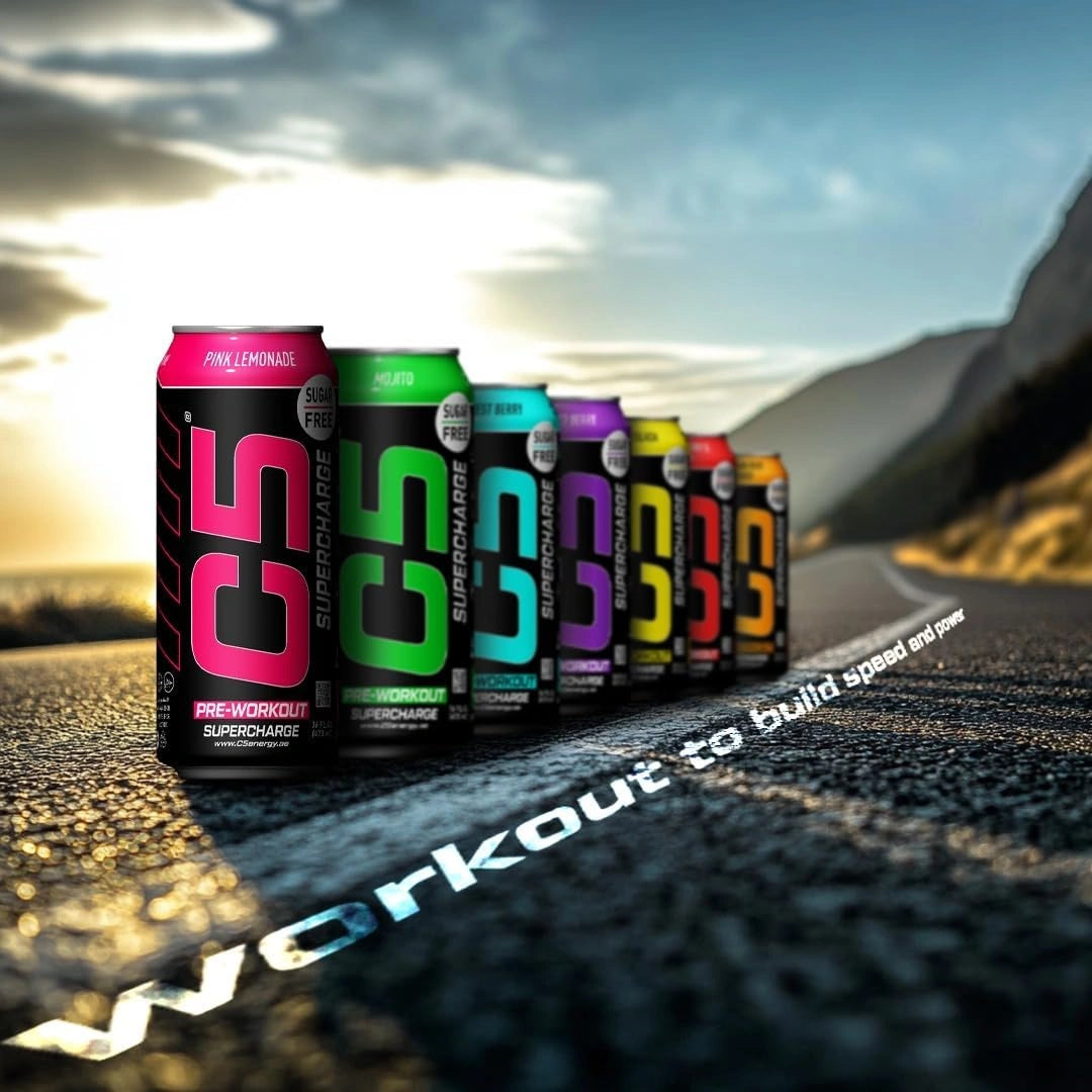 C5 Energy Drink Supercharge Pink Lemonade Pre Workout - Ultramade