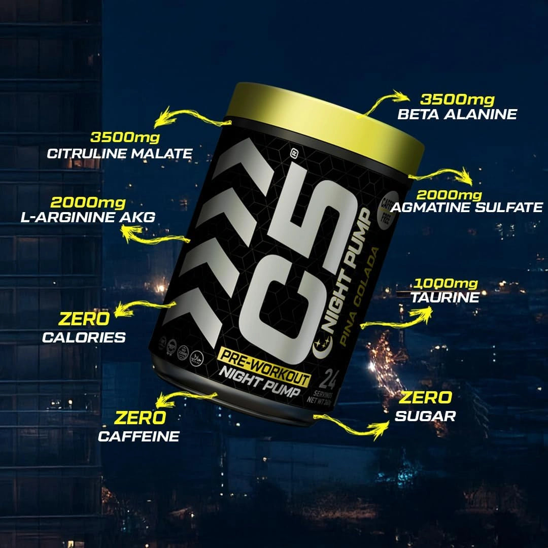 C5 Night Pump Pre Workout Powder Pina Colada - Ultramade