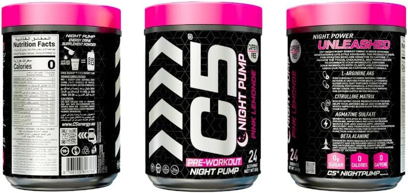 C5 Night Pump Pre Workout Powder Pink Lemonade