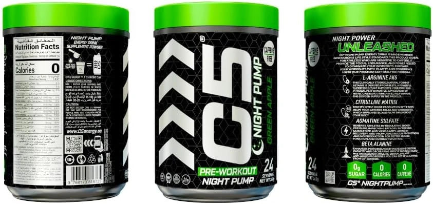 C5 Night Pump Pre Workout Powder Green Apple