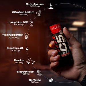 C5 SHOT Pre-Workout Drink | 80ml Liquid Shot | 200mg Caffeine - Sour Cherry