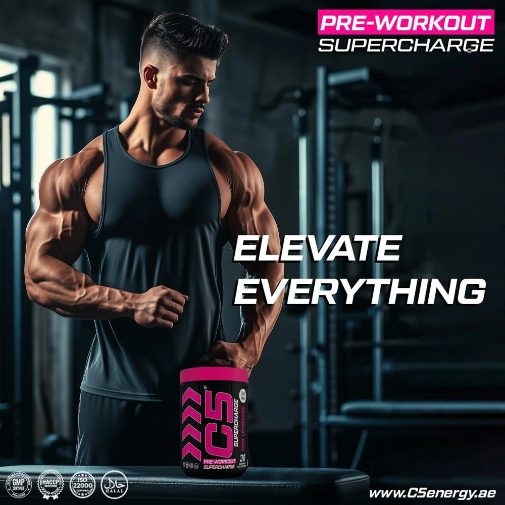 C5 Supercharge Pre Workout Powder Pink Lemonade