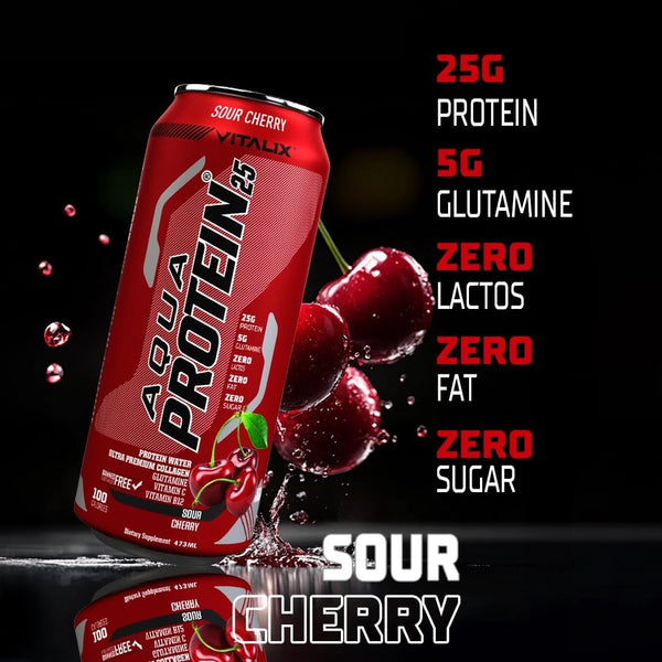 VITALIX Aqua Protein 25 Protein Water - Sour Cherry