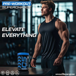 C5 Supercharge Pre Workout Powder Blue Raspberry