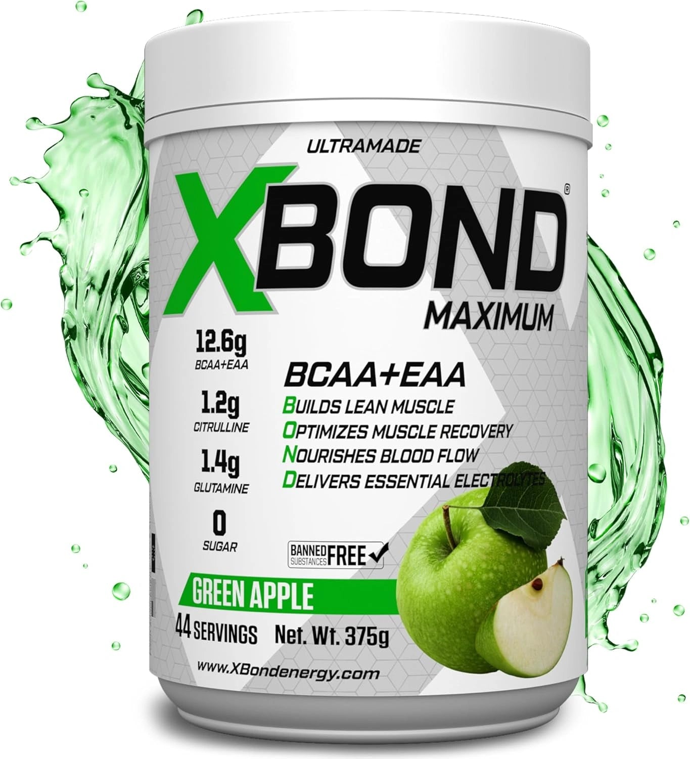 Xbond Powder BCAA + EAA - Green Apple - Ultramade