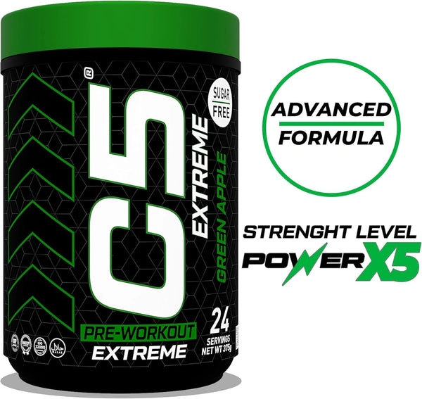 C5 Extreme Pre Workout Powder Green Apple