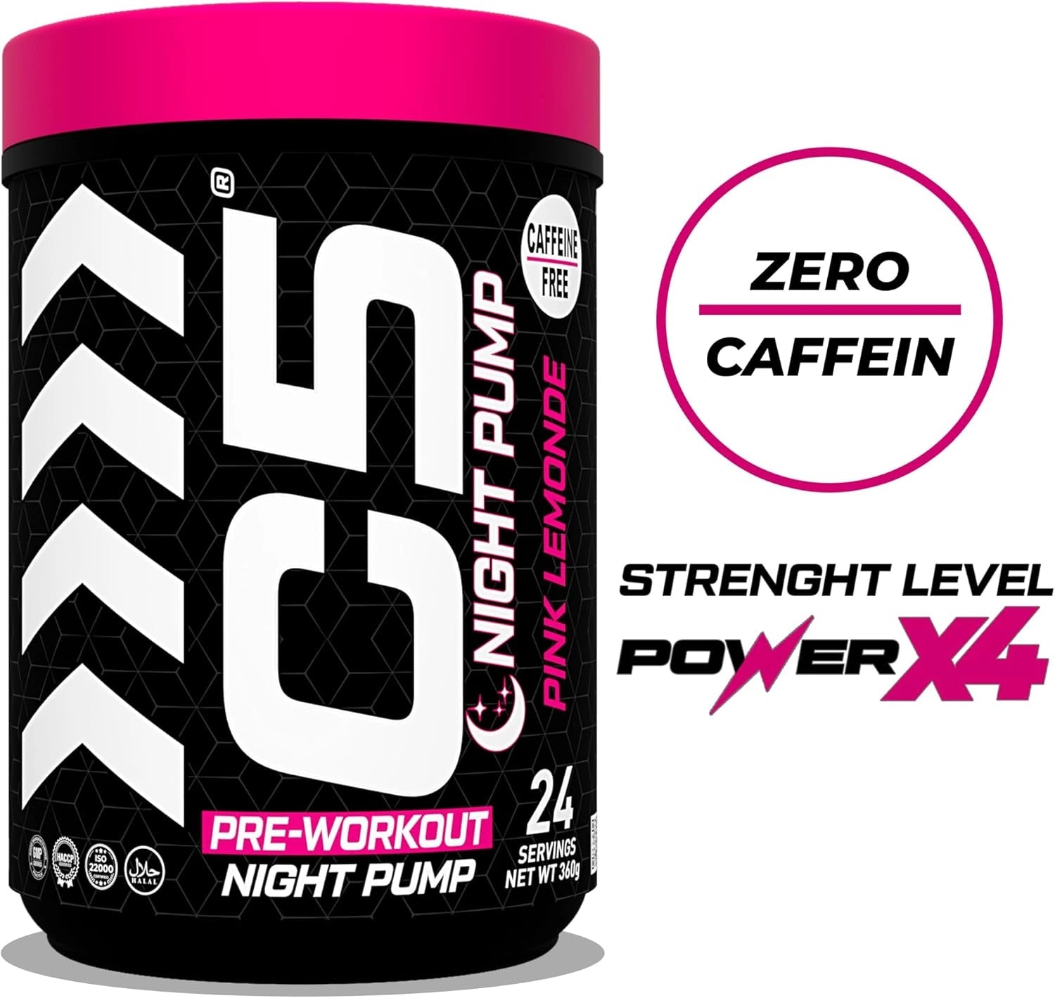 C5 Night Pump Pre Workout Powder Pink Lemonade - Ultramade