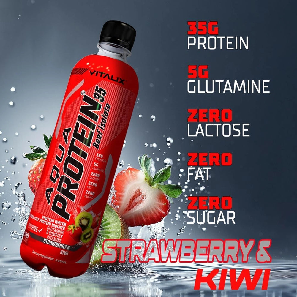 Aqua Protein 35 Premium Beef Protein Isolate - Strawberry & Kiwi