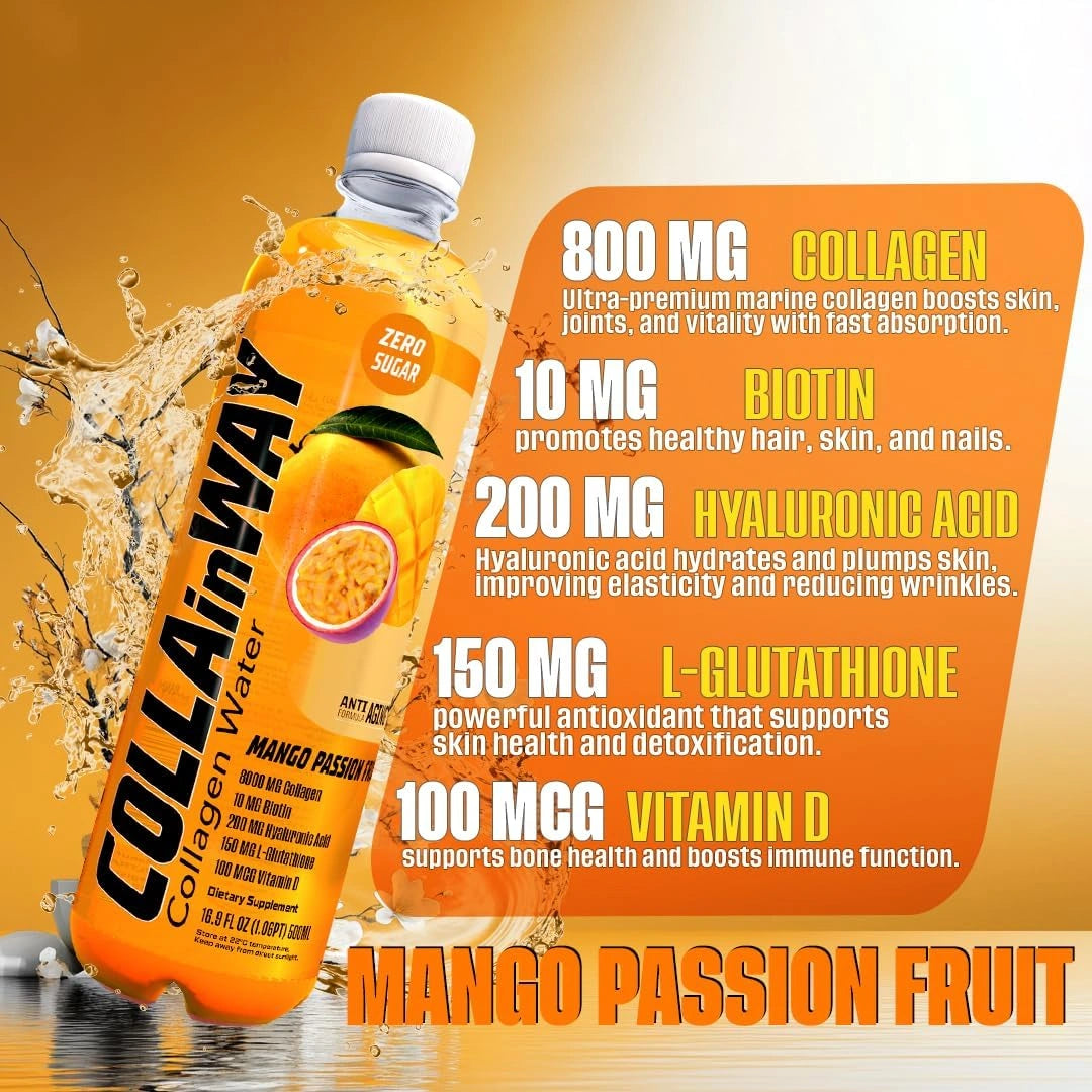 Collainway Collagen Drink 8000mg - Mango Passion Fruit - Ultramade