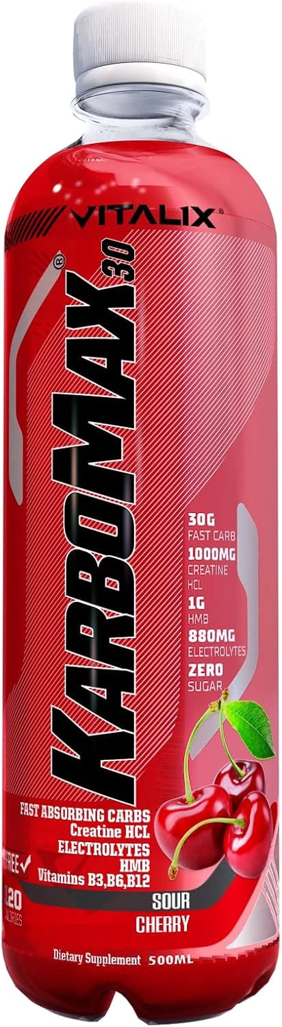 KarboMax 30 - Sour Cherry | Weight Gain Drink | Fast Carb with 30g Carbs - Ultramade