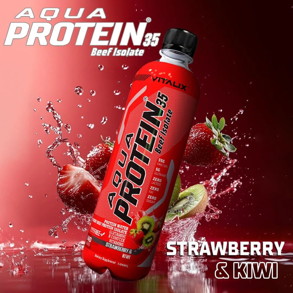 Aqua Protein 35 Premium Beef Protein Isolate - Strawberry & Kiwi - Ultramade