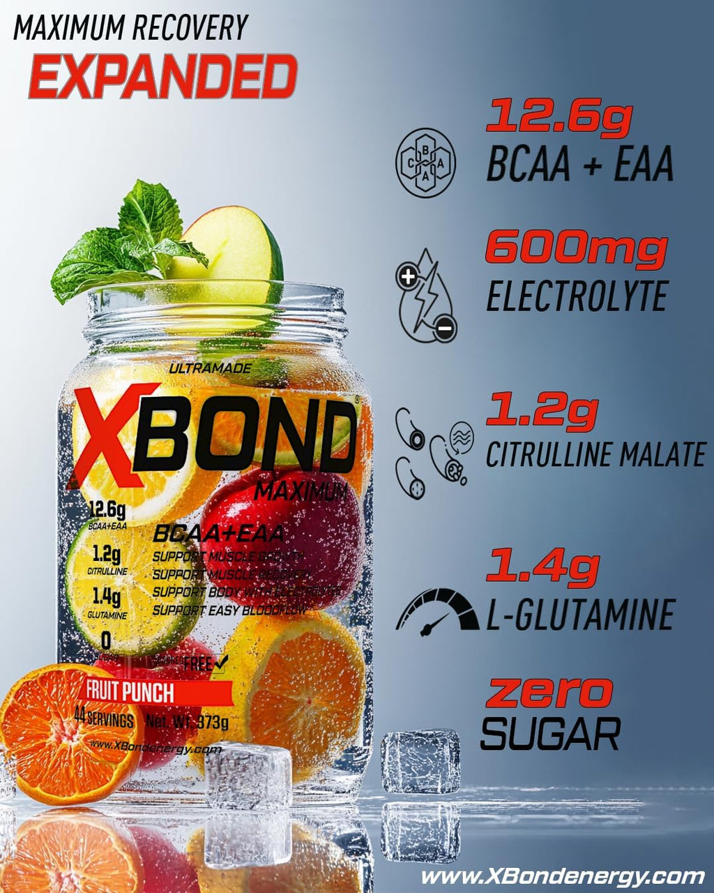 Xbond Powder BCAA + EAA - Fruit Punch - Ultramade