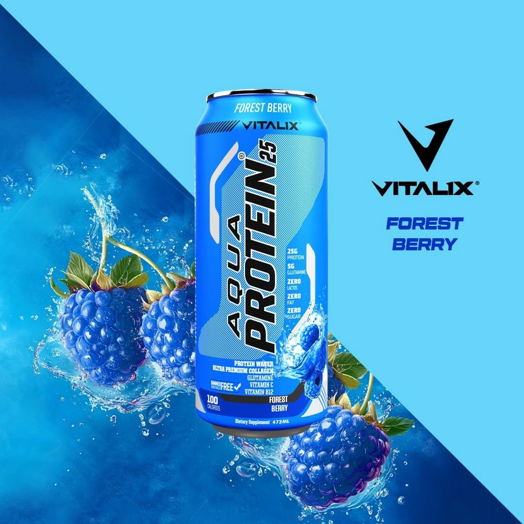 VITALIX Aqua Protein 25 Protein Water - Forrest Berry - Ultramade