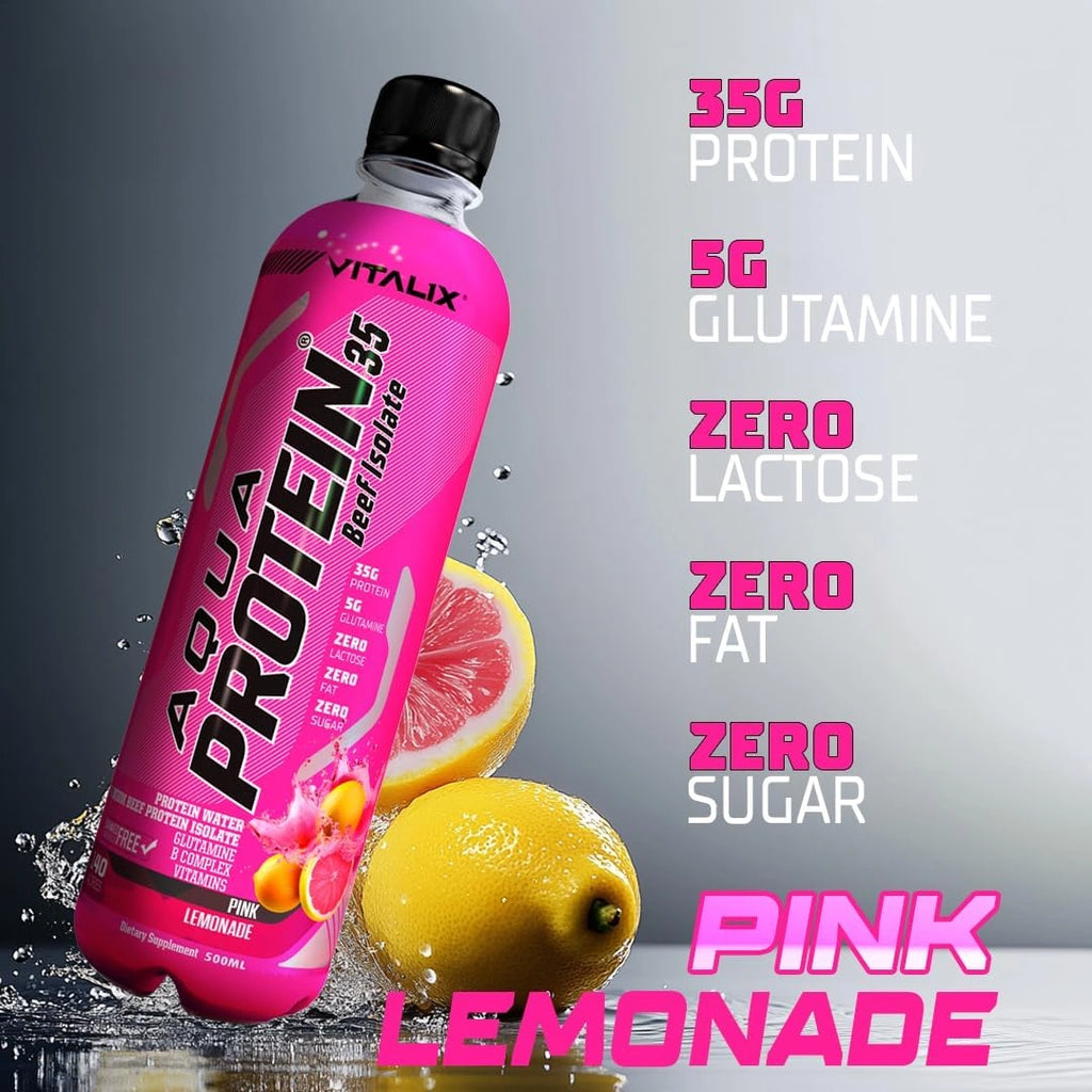 Aqua Protein 35 Premium Beef Protein Isolate - Pink Lemonade - Ultramade