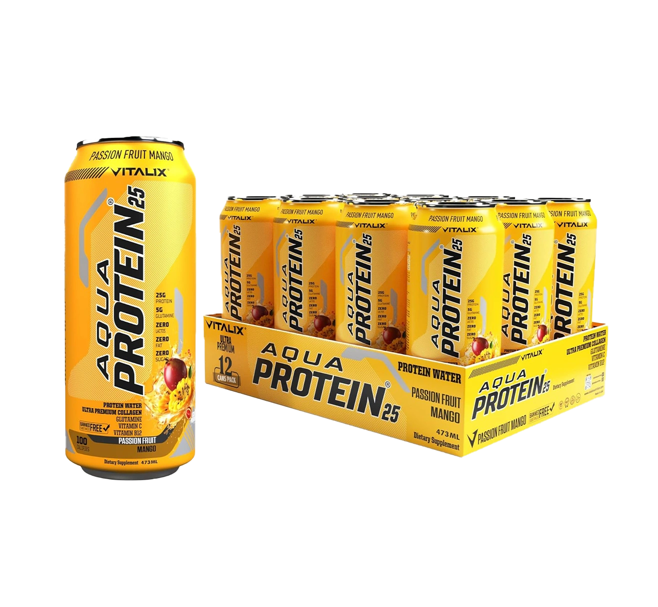 VITALIX Aqua Protein 25 Protein Water - Passion Fruit Mango