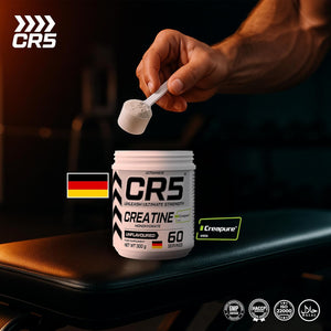 CR5 Creatine Monohydrate Powder – Creapure® Micronized, Unflavoured, 5000mg Per Serving, 60 Servings, 300g – Muscle Strength, Power & Recovery Supplement