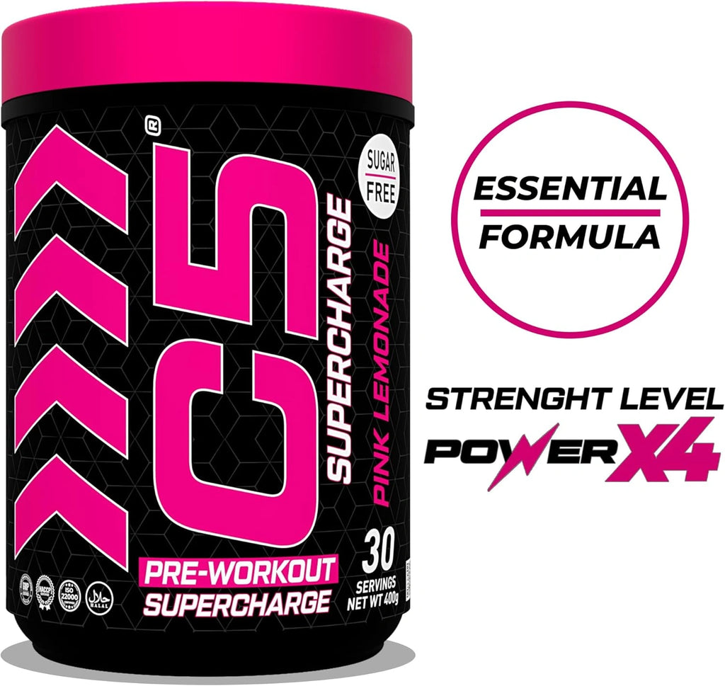 C5 Supercharge Pre Workout Powder Pink Lemonade - Ultramade