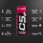 C5 SHOT Pre-Workout Drink | 80ml Liquid Energy Shot | 200mg Caffeine -Pink Lemonade - Ultramade