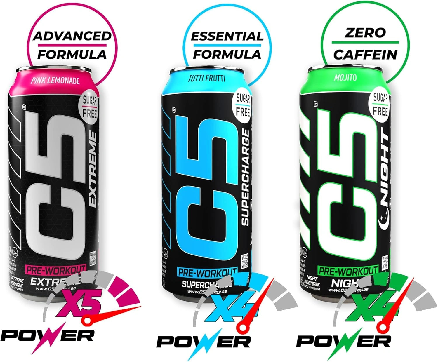 C5 Energy Drink Night Energy Flavour, Pre Workout - Ultramade