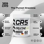 CR5 Creatine Monohydrate Powder – Creapure® Micronized, Unflavoured, 5000mg Per Serving, 60 Servings, 300g – Muscle Strength, Power & Recovery Supplement - Ultramade