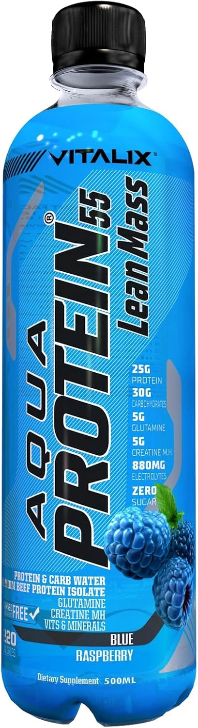 Aqua Protein 55 Lean Mass  Post Workout Drink - Blue Rasspberry