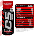C5 SHOT Pre-Workout Drink | 80ml Liquid Energy Shot | 200mg Caffeine - Sour Cherry - Ultramade