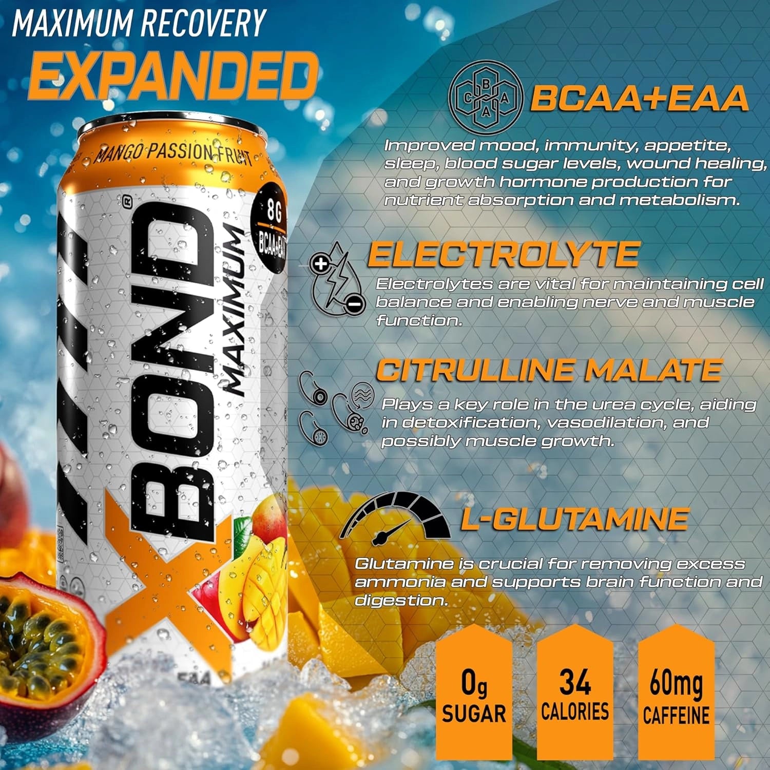 XBOND Drink BCAA+EAA Mango Passion Fruit - Ultramade
