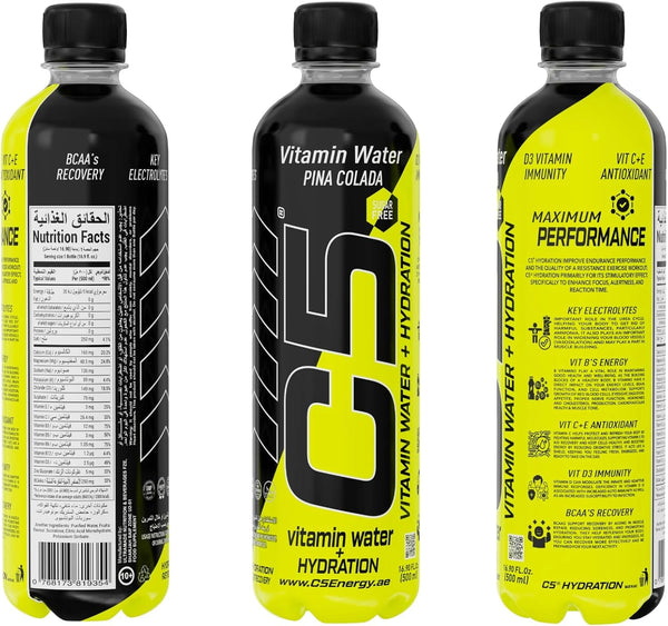 C5 Hydration  Pina Colada Electrolytes Vitamin Water- Zero Sugar