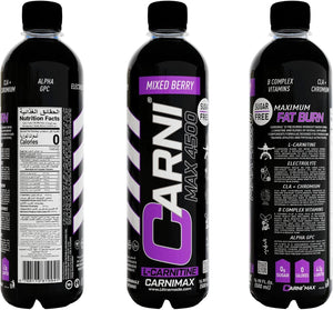 Carnimax L-Carnitine – Mixed Berry – 0g Sugar, 4500mg L-Carnitine