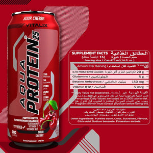 VITALIX Aqua Protein 25 Protein Water - Sour Cherry