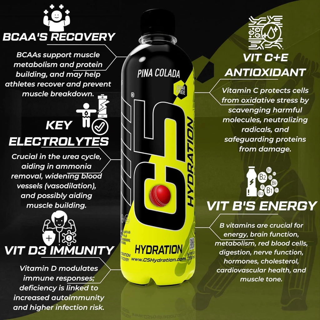 C5 Hydration  Pina Colada Electrolytes Vitamin Water- Zero Sugar - Ultramade