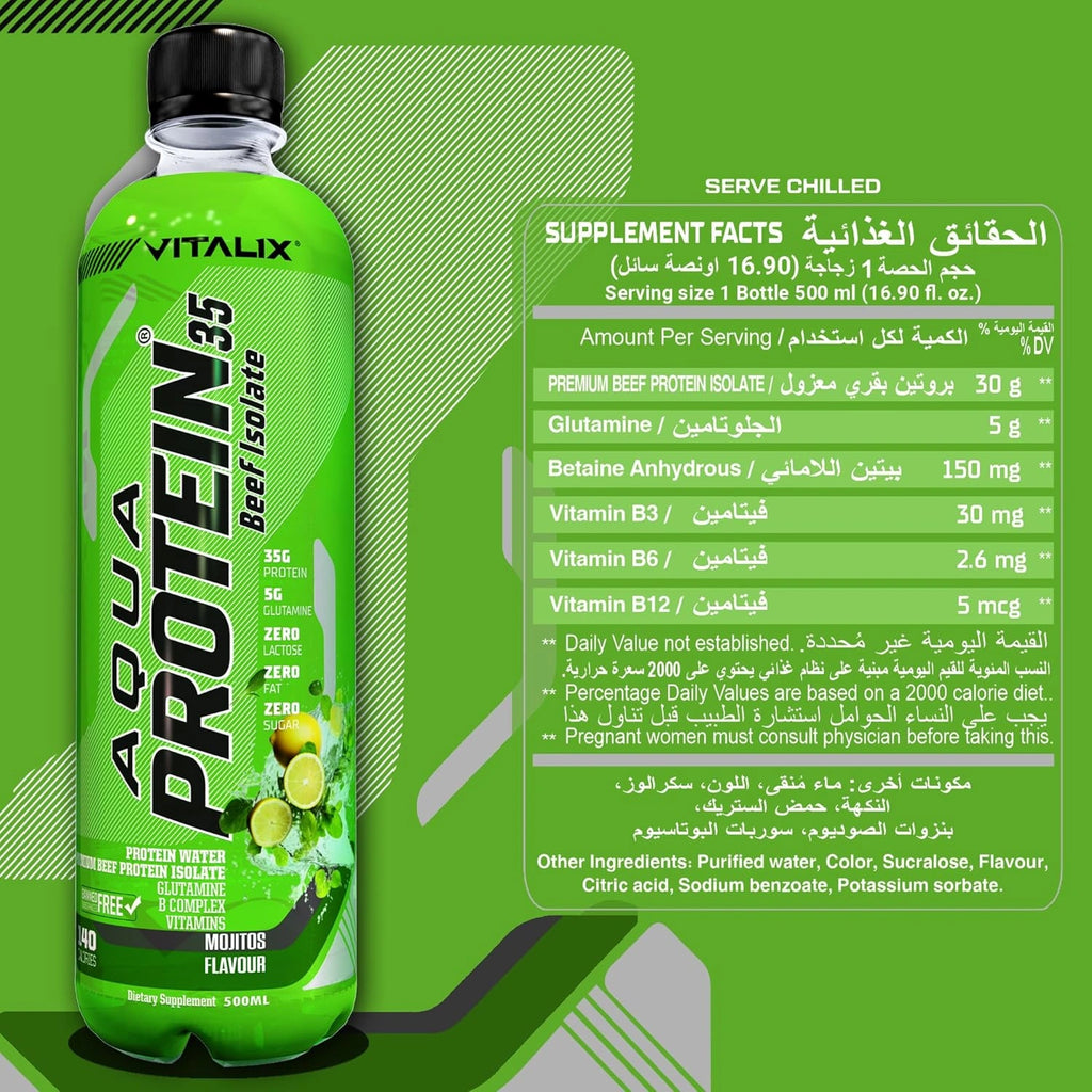 Aqua Protein 35  Premium Beef Protein Isolate - Mojito - Ultramade
