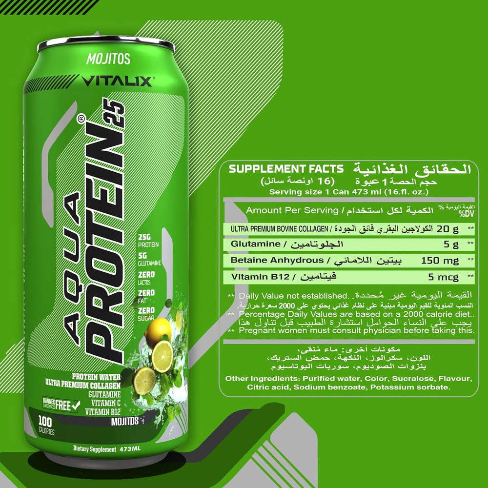 VITALIX Aqua Protein 25 Protein Water - Mojito