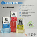 CR5 Creatine Gummies 5000mg – Strawberry Flavor – 5g Per Serving, 99.8% Purity, 60 Gummies (30 Servings) - Ultramade