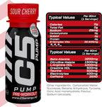 C5 PUMP Shot Pre-Workout, Caffeine-Free (Pack of 12, Sour Cherry) - Ultramade