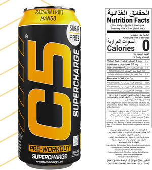 C5 Drink Supercharge Passion Fruit Mango Pre Workout